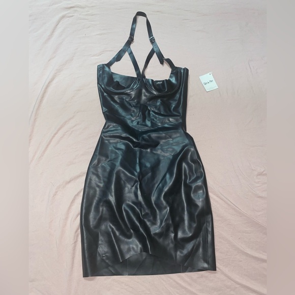 Atsuko Kudo 1/2 cup latex halter mini dress - Picture 3 of 12